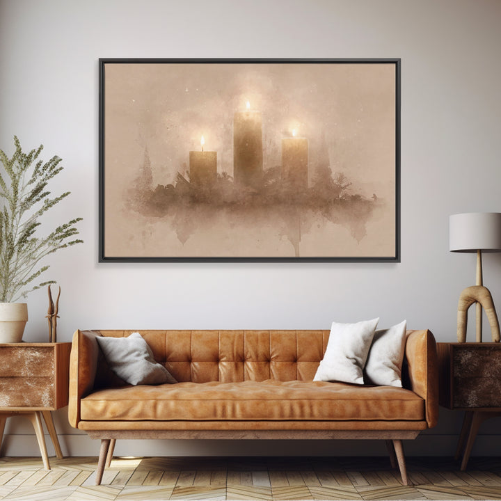 Season Of Hope – Framed Canvas Print – Christian Christmas Art – Christmas Wall Art – Christian Art – Christmas Art Prints