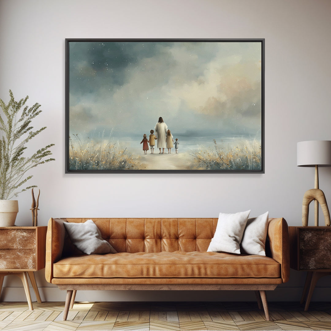 Sacred Journey Sky | Framed Canvas Print | Christian Art Canvas | Christian Art Prints | Christian Wall Art | Jesus Painting | Christian Gi