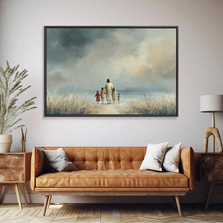 Sacred Journey Sky | Framed Canvas Print | Christian Art Canvas | Christian Art Prints | Christian Wall Art | Jesus Painting | Christian Gi