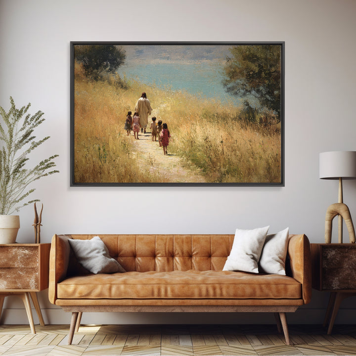 Path Of Mercy – Framed Canvas Print – Christian Wall Art – Jesus Painting – Christian Art Canvas – Christian Gift Ideas – Christian Decor