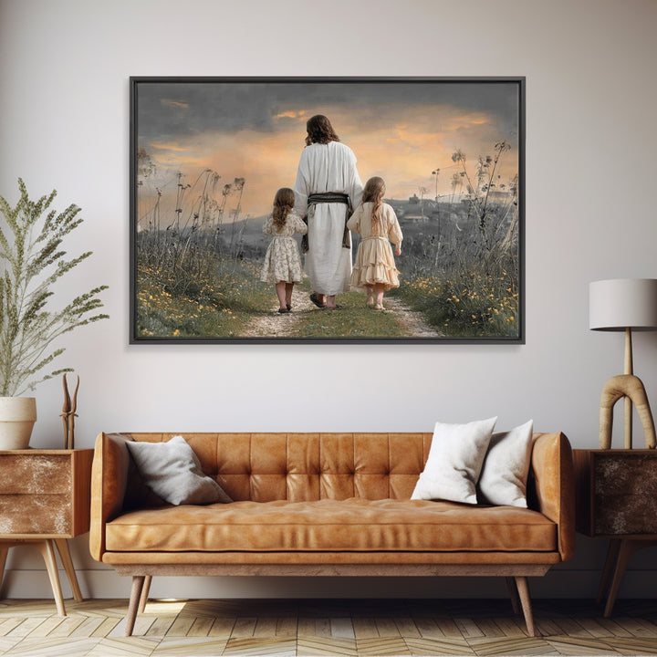 Evening Grace – Framed Canvas Print – Christian Art Canvas – Jesus Painting – Christian Wall Art – Christian Decorations – Christian Gift I