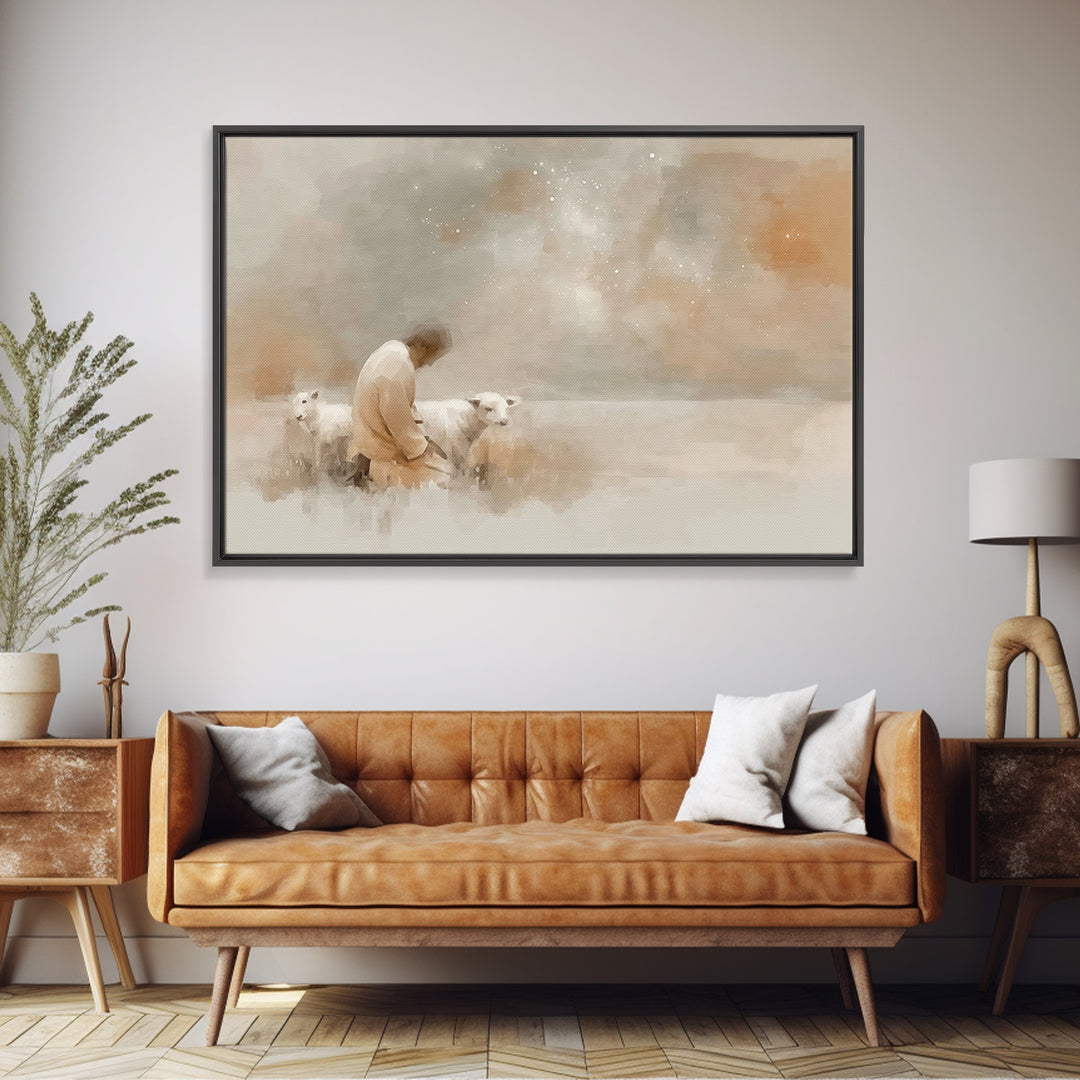 Silent Petition – Framed Canvas Print – Christian Art Canvas – Christian Painting – Christian Wall Art – Moody Christian Art – Christian Gi