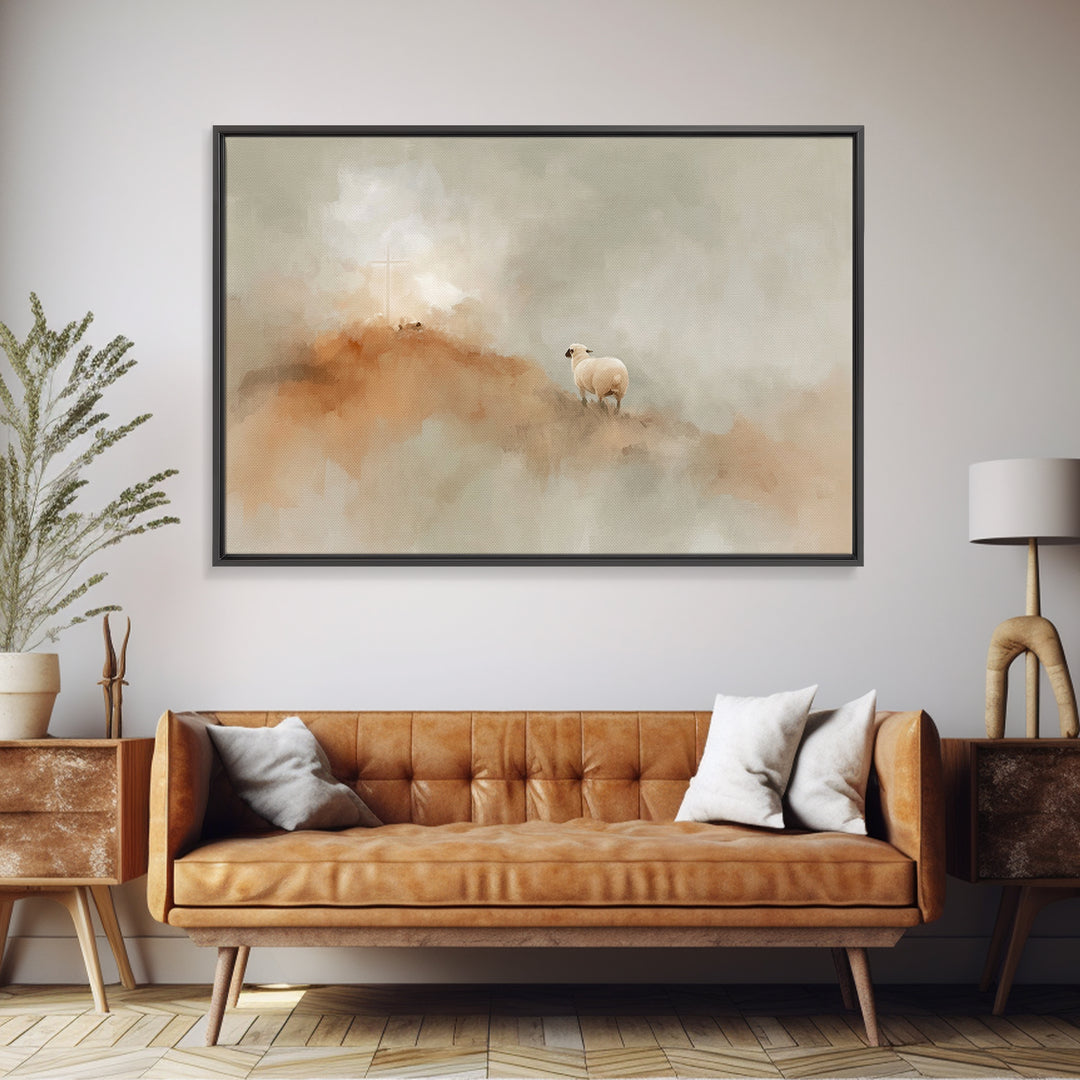 Glory In The Clouds, Framed Canvas Print, Christian Art Canvas, Jesus Painting, Christian Wall Art, Christmas Art Prints, Christian Christm