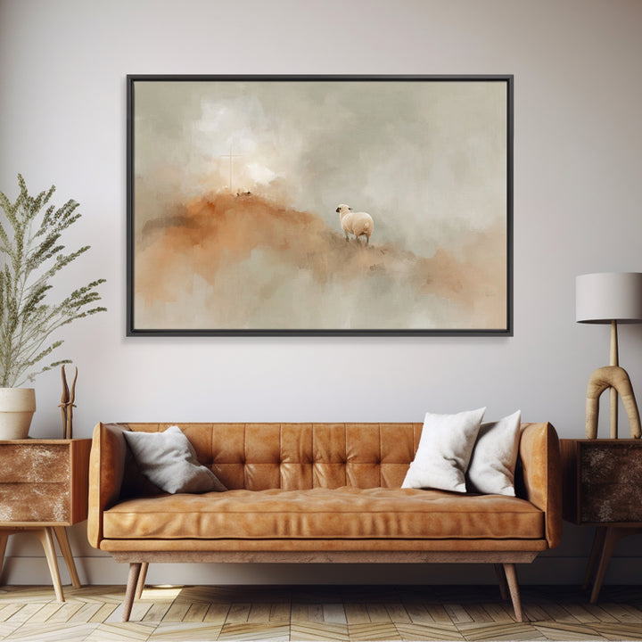 Glory In The Clouds, Framed Canvas Print, Christian Art Canvas, Jesus Painting, Christian Wall Art, Christmas Art Prints, Christian Christm