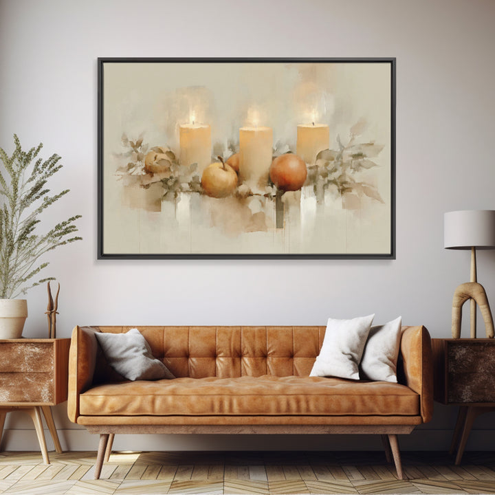 Harvest Light | Framed Canvas Print | Christian Wall Art | Christmas Canvas Wall Art | Christian Art Canvas | Vintage Christmas Art | Chris