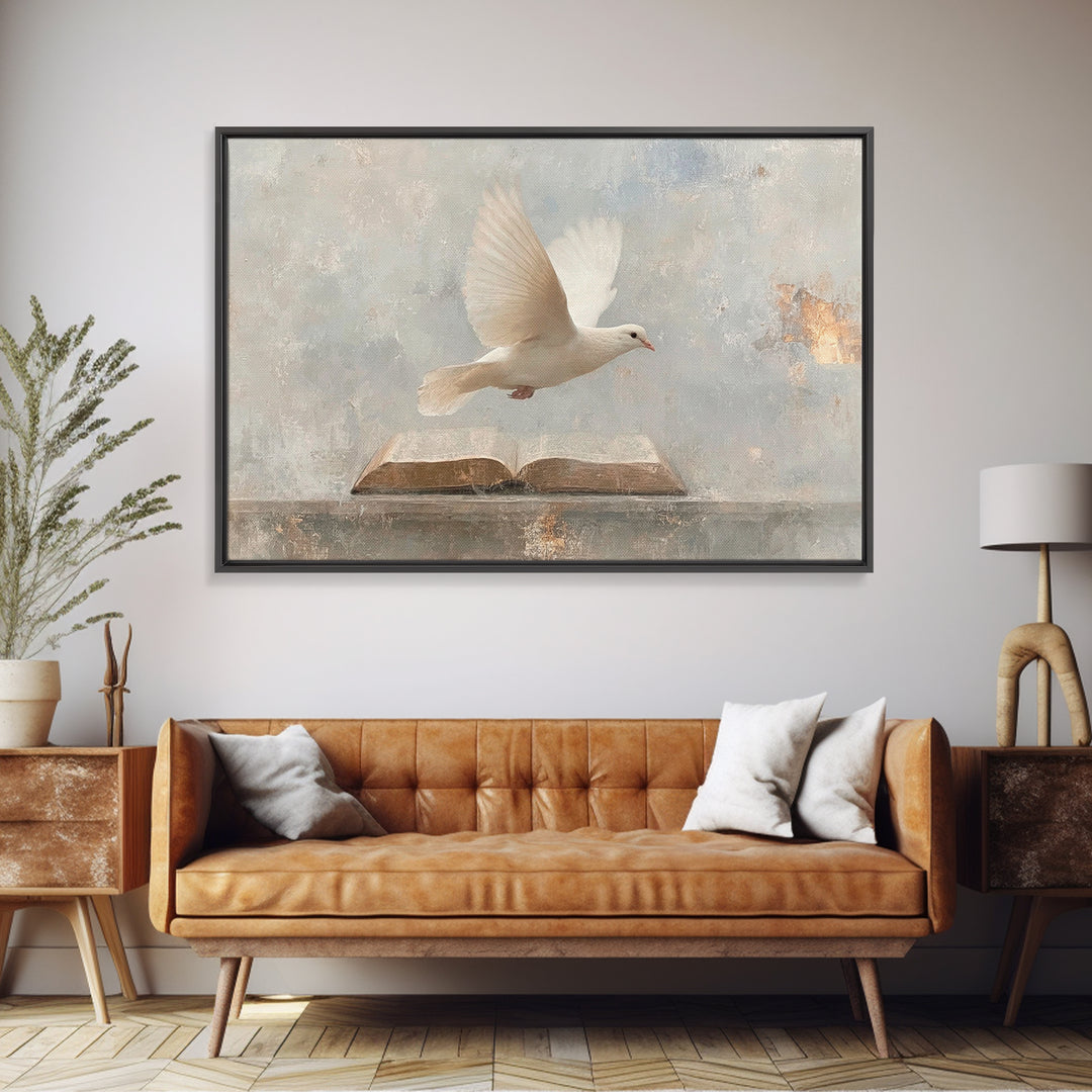 Word And Spirit, Framed Canvas Print, Christian Wall Art, Christian Art Canvas, Christian Art Prints, Christian Gift Ideas, Modern Christia
