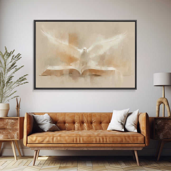 Spirit Of Peace, Framed Canvas Print, Christian Wall Art, Christian Art Canvas, Christian Paintings, Christian Gift Ideas, Subtle Christian