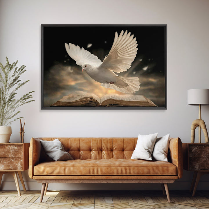 Dove Of Hope – Framed Canvas Print – Christian Wall Art – Christian Art Canvas – Modern Christian Art – Christian Gift Ideas – Christian Pa