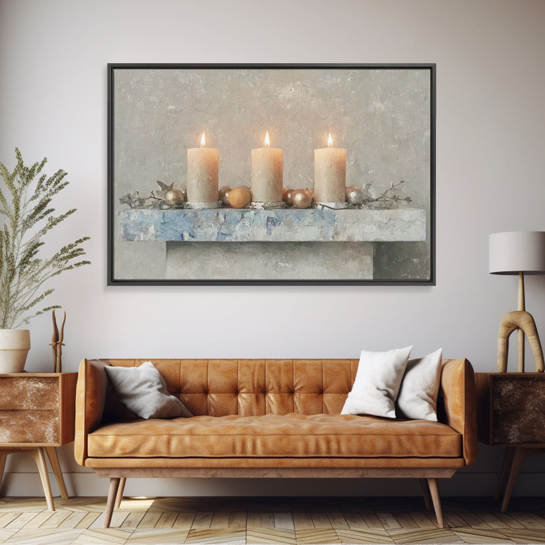 Quiet Trinity Glow | Framed Canvas Print | Christian Art Canvas | Subtle Christian Art | Christmas Art Work | Christian Wall Art | Christia