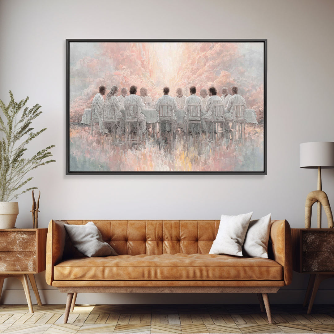 Radiant Fellowship Grace | Framed Canvas Print | Christian Wall Art | Modern Christian Art | Jesus Painting | Christian Christmas Art | Chr