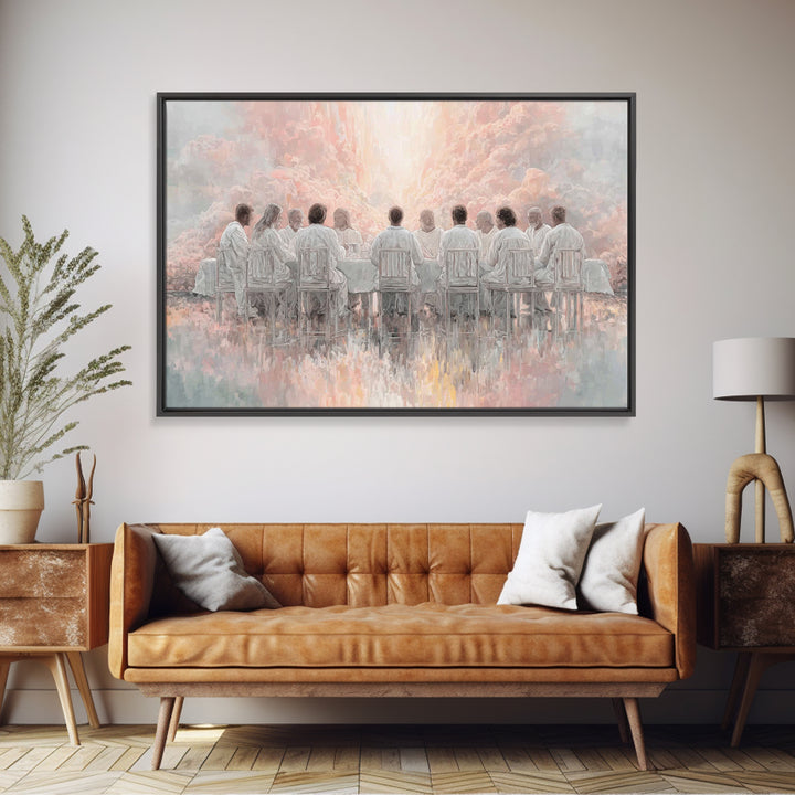 Radiant Fellowship Grace | Framed Canvas Print | Christian Wall Art | Modern Christian Art | Jesus Painting | Christian Christmas Art | Chr