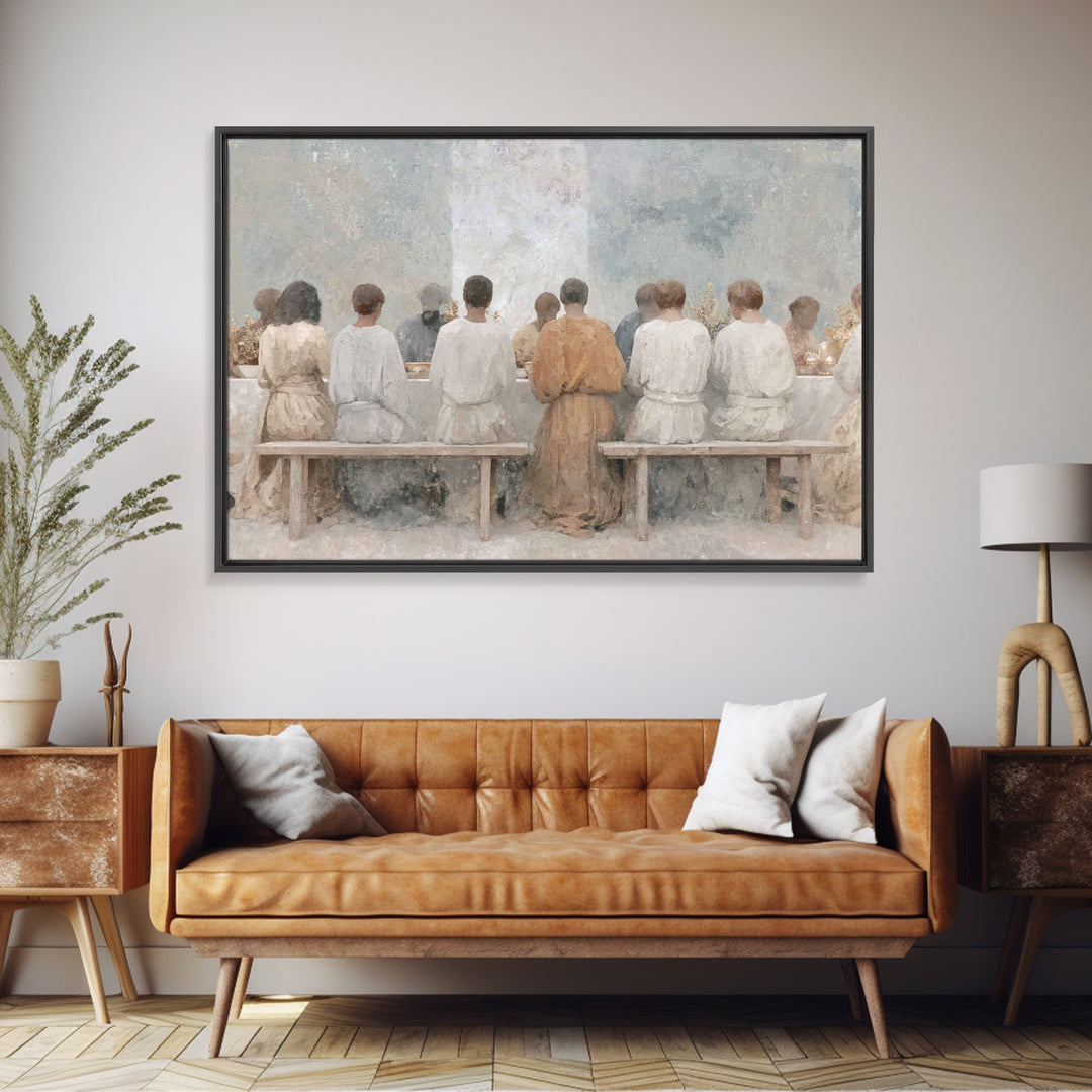 Sacred Table Harmony – Framed Canvas Print – Christian Wall Art – Christian Art Canvas – Jesus Painting – Vintage Christian Art – Christian