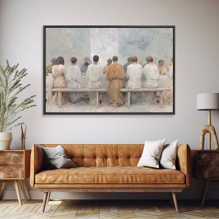 Sacred Table Harmony – Framed Canvas Print – Christian Wall Art – Christian Art Canvas – Jesus Painting – Vintage Christian Art – Christian