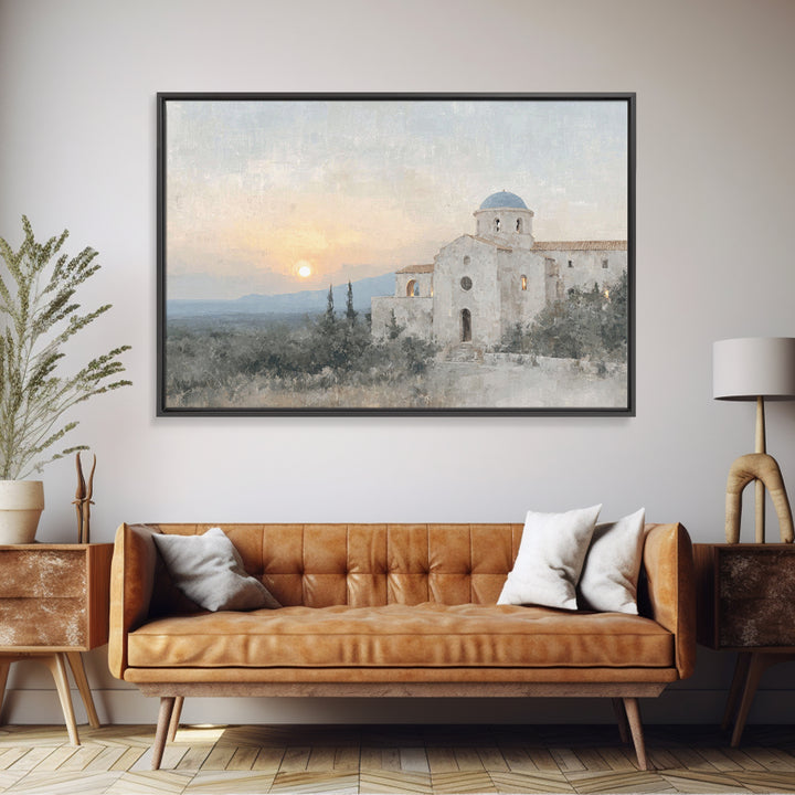 Sunset Sanctuary Rise | Framed Canvas Print | Christian Wall Art | Christian Art Canvas | Vintage Christian Art | Christian Paintings | Chr