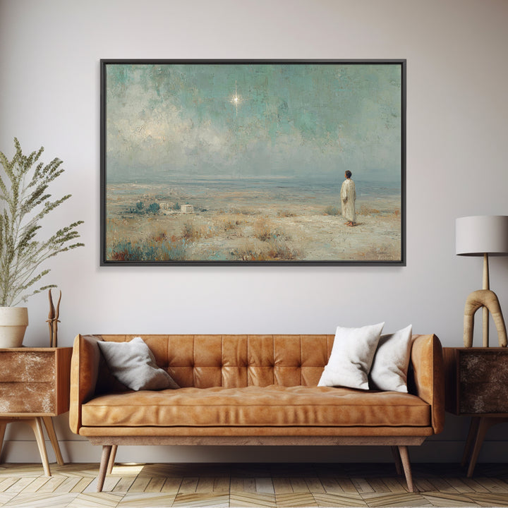 Promise Of The Star – Framed Canvas Print – Christian Wall Art – Christian Art Canvas – Subtle Christian Art – Christmas Art – Christian Ch