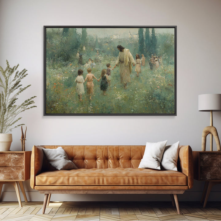 Manger In The Mist – Framed Canvas Print – Christian Wall Art – Christian Art Canvas – Christmas Art – Moody Christmas Art – Jesus Christma