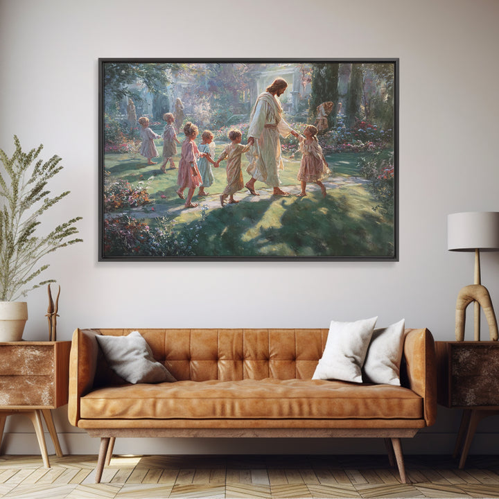 Garden Of Mercy – Framed Canvas Print – Christian Wall Art – Jesus Painting – Christian Art Canvas – Christian Decor – Christian Gift Ideas