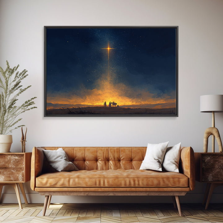 Star Of Wonder – Framed Canvas Print – Christian Christmas Art – Christmas Wall Art – Christmas Canvas Wall Art – Christian Art Canvas – Ch