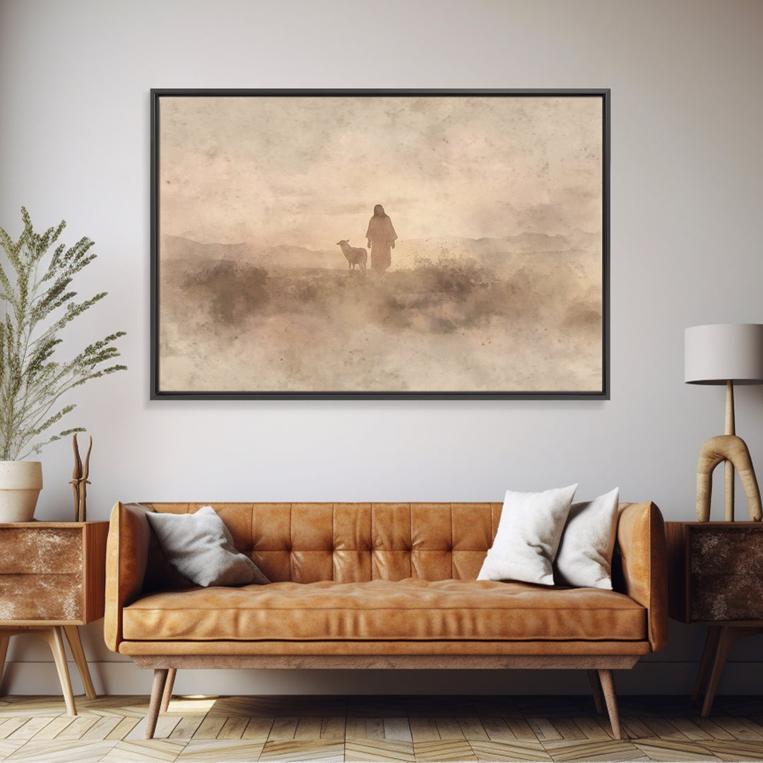 Dust Of Mercy | Framed Canvas Print | Christian Art Canvas | Subtle Christian Art | Jesus Painting | Christian Wall Art | Christian Decorat