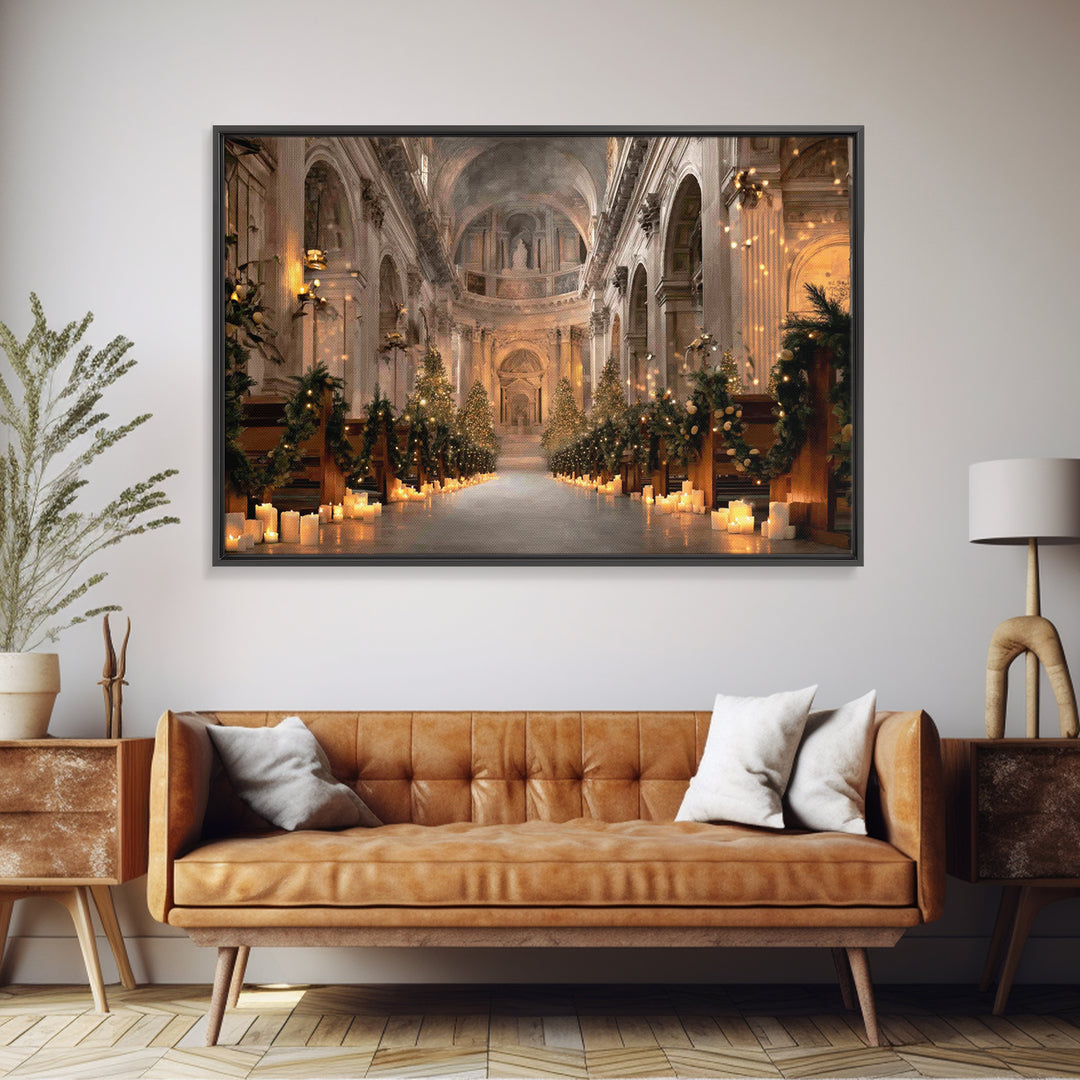 Midnight Blessing – Framed Canvas Print – Christian Wall Art – Christmas Art Prints – Christian Art Canvas – Christian Christmas Art – Chri