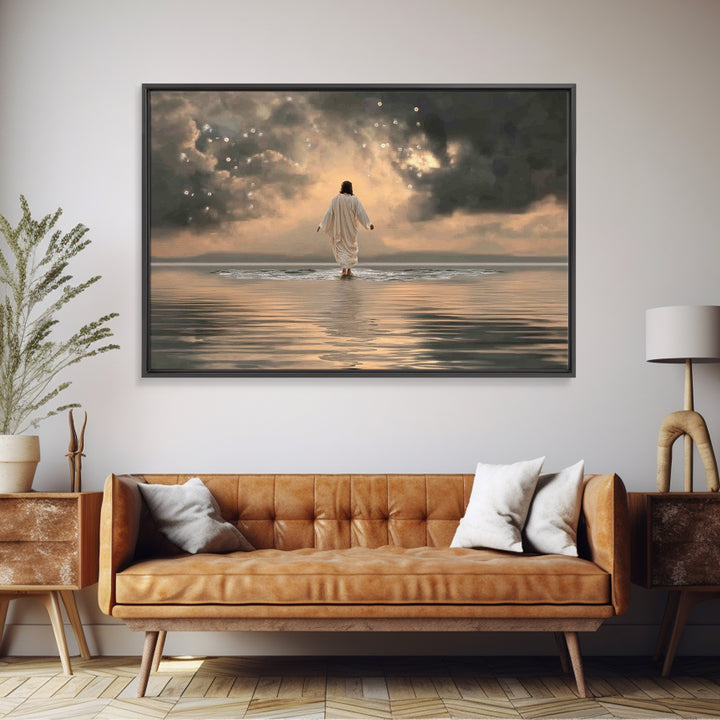 Radiant Dawn Path | Framed Canvas Print | Christian Art Canvas | Jesus Painting | Christian Wall Art | Christian Decoration | Moody Christi