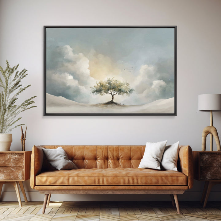 Tree Of Promise | Framed Canvas Print | Christian Wall Art | Christian Art Canvas | Christian Decor | Minimalist Christian Art