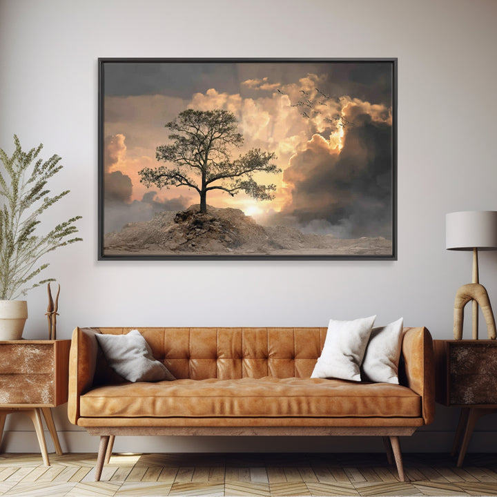 Dawn Of Renewal - Framed Canvas Print - Christian Art Canvas - Christian Wall Art - Christian Gift - Unique Christian Art - Moody Christian