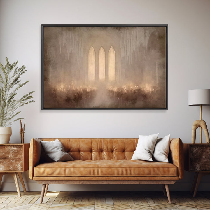 Sanctuary Dawn – Framed Canvas Print – Christian Art Canvas – Christmas Wall Art – Moody Christmas Art – Christian Art – Christian Decorati