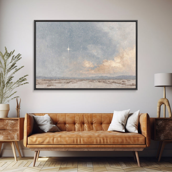 Star Of Bethlehem | Framed Canvas Print | Christian Christmas Art | Christian Wall Art | Christian Art Canvas | Christian Decor | Christmas