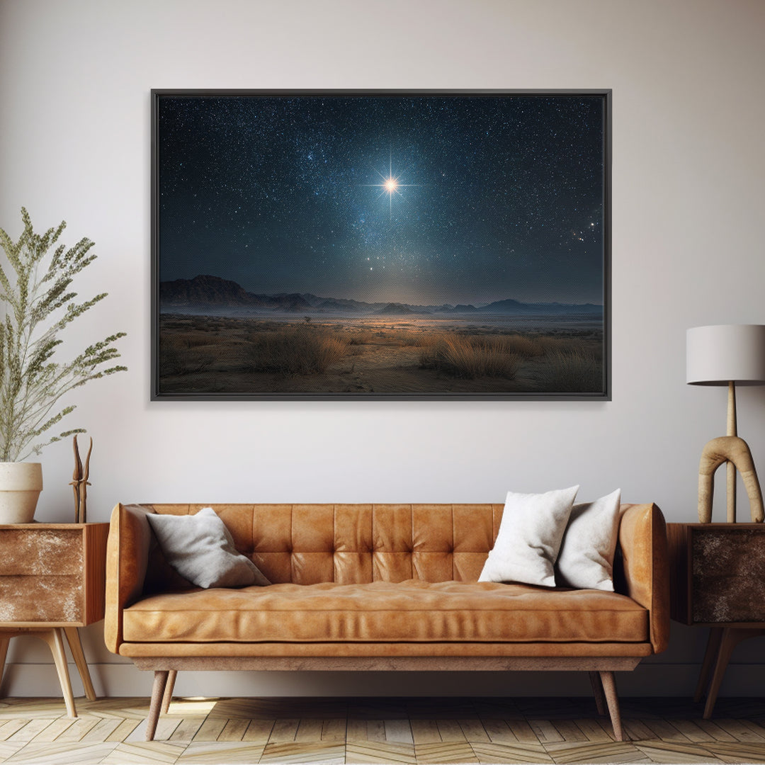 Eternal Dawn Star – Framed Canvas Print – Christian Art Canvas – Christmas Wall Art – Christian Christmas Art – Christian Decoration – Chri