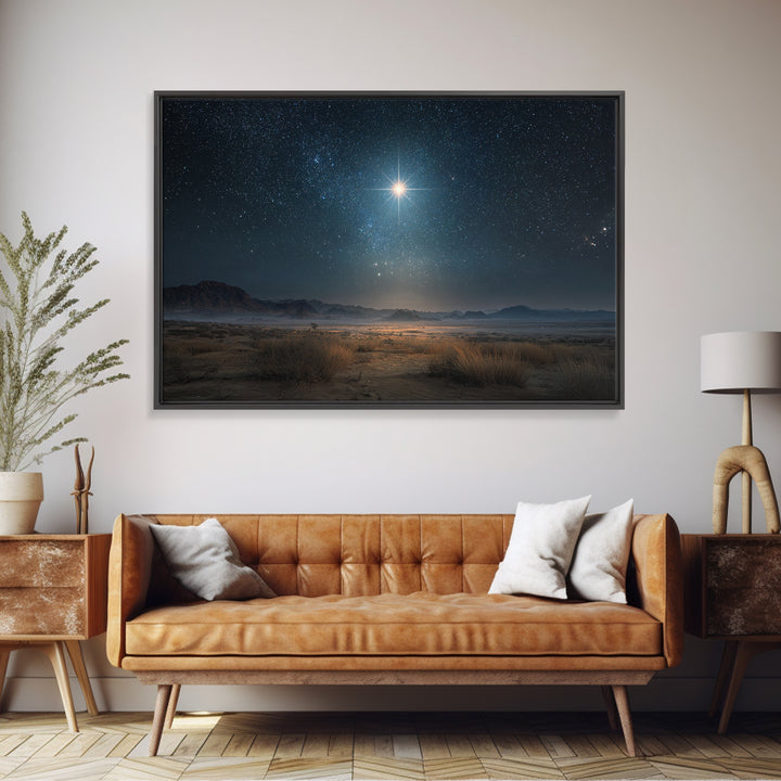 Eternal Dawn Star – Framed Canvas Print – Christian Art Canvas – Christmas Wall Art – Christian Christmas Art – Christian Decoration – Chri
