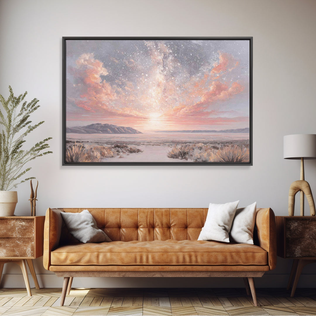 Silent Bethlehem Star, Framed Canvas Print, Christian Art Canvas, Christmas Wall Art, Christian Christmas Art, Jesus Christmas Art, Christi