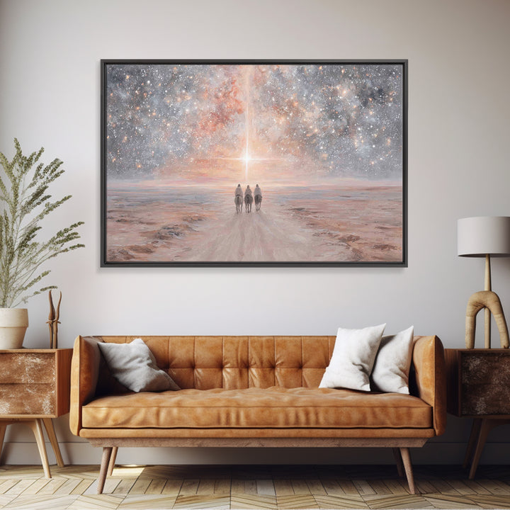 Journey Of The Magi – Framed Canvas Print – Christian Christmas Art – Christian Art Canvas – Christmas Wall Art – Christian Decor For Home