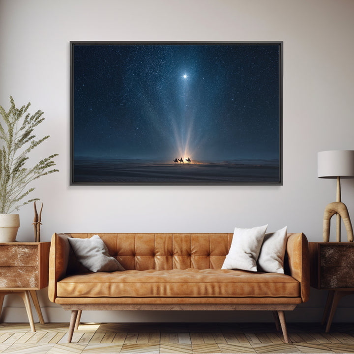 Star Of Wonder – Framed Canvas Print – Christian Wall Art – Christmas Art – Christian Art Canvas – Christian Christmas Decor – Christian Gi