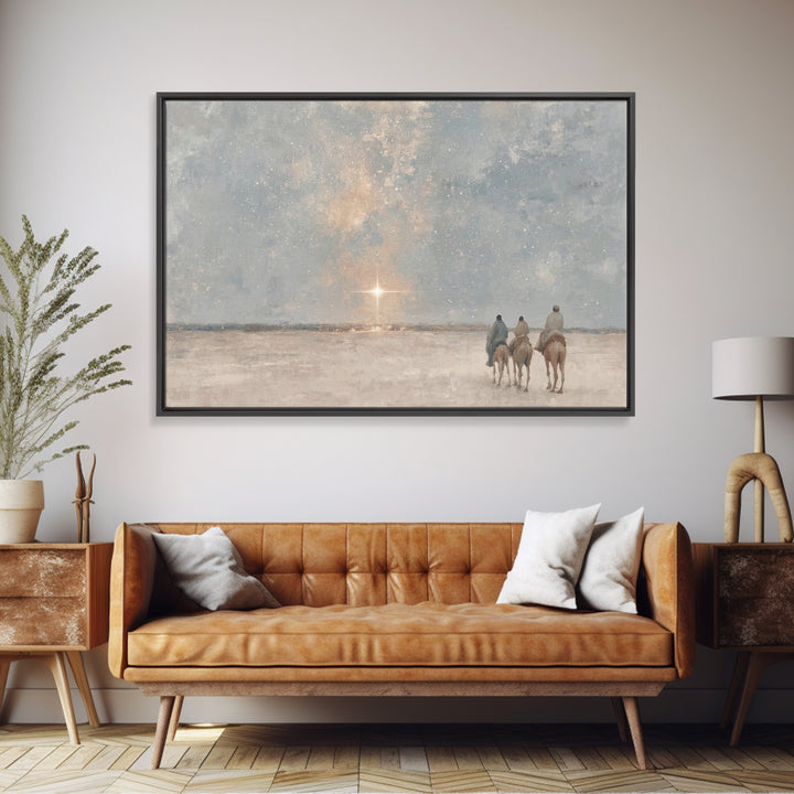 Holy Dawn Star | Framed Canvas Print | Christian Art Canvas | Christmas Art Prints | Christian Wall Art | Christian Christmas Art | Christi