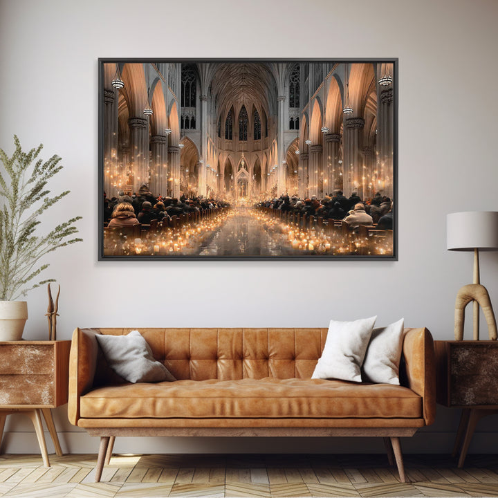 Sacred Illumination – Framed Canvas Print – Christmas Art Prints – Christian Art Canvas – Christian Christmas Decorations – Christian Gift
