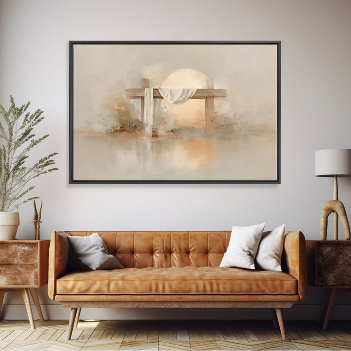 Grace At Sunrise, Framed Canvas Print, Christian Painting, Christian Wall Art, Large Christian Art, Christian Art Canvas