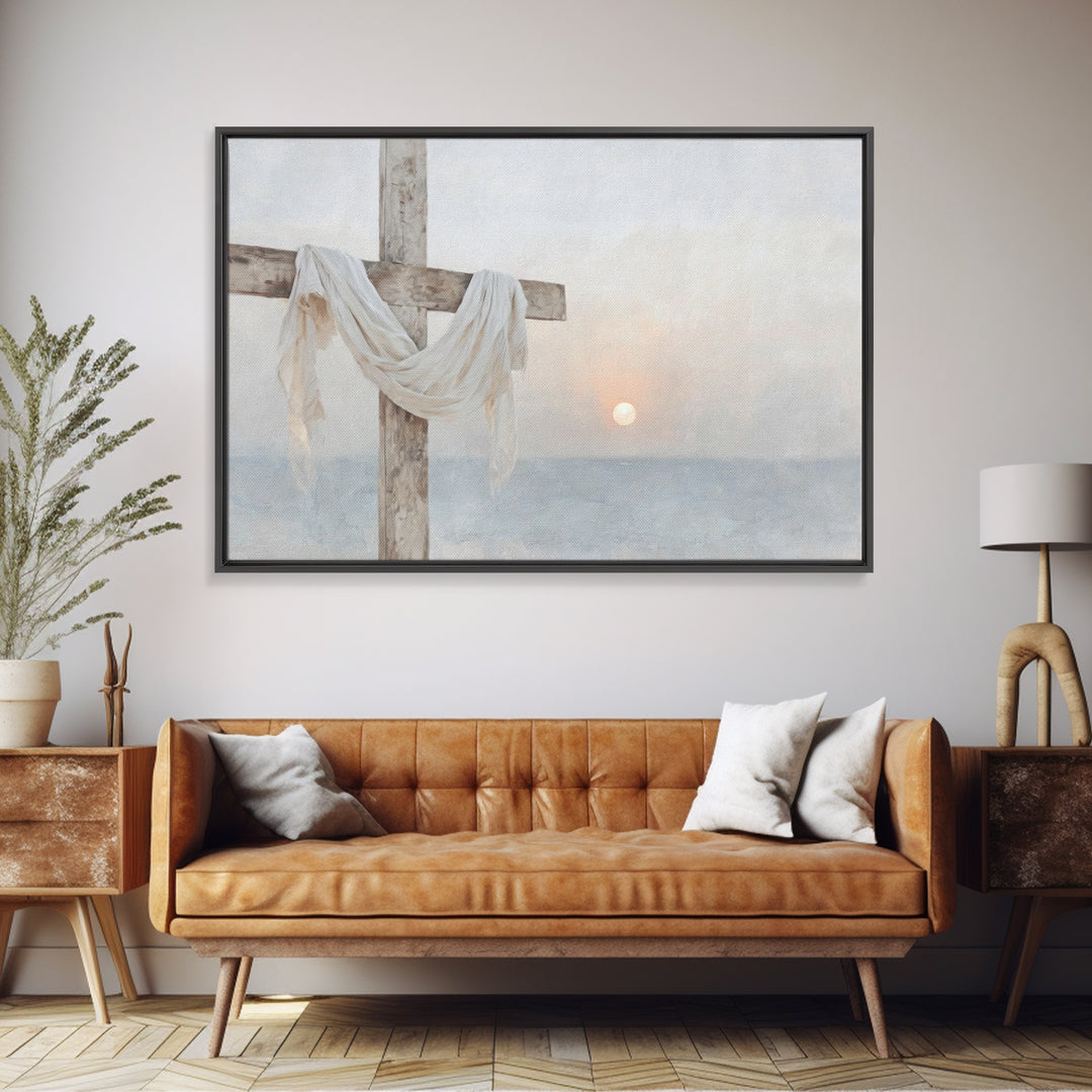 Morning Of Redemption | Framed Canvas Print | Christian Wall Art | Subtle Christian Art | Christian Art Canvas | Christian Painting
