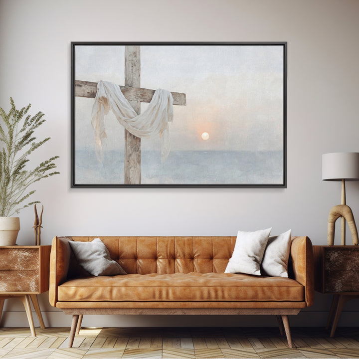 Morning Of Redemption | Framed Canvas Print | Christian Wall Art | Subtle Christian Art | Christian Art Canvas | Christian Painting