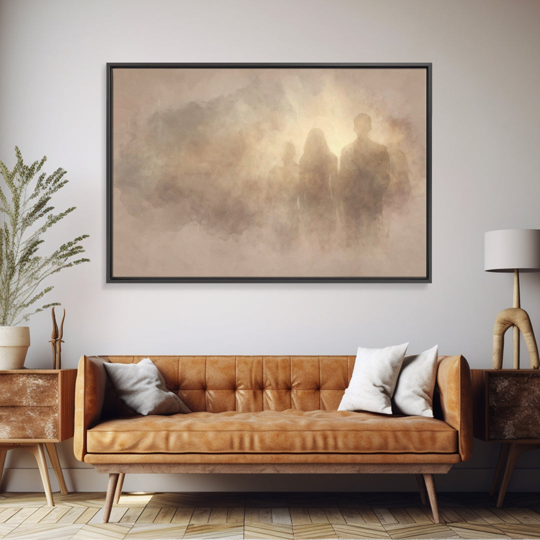 Veil Of Dawn | Framed Canvas Print | Christian Art Canvas | Christmas Art | Christian Wall Art | Christian Decor | Christian Painting