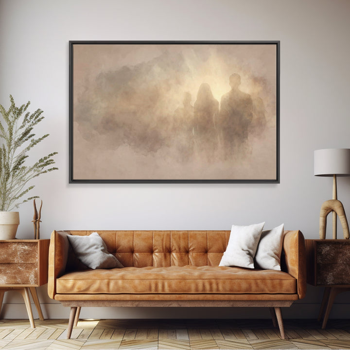 Veil Of Dawn | Framed Canvas Print | Christian Art Canvas | Christmas Art | Christian Wall Art | Christian Decor | Christian Painting