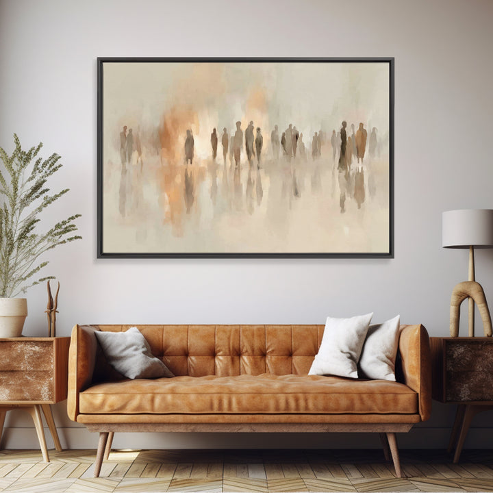 Pilgrims Of Light | Framed Canvas Print | Christian Painting | Christian Wall Art | Christian Decor | Christmas Art | Christian Art Canvas