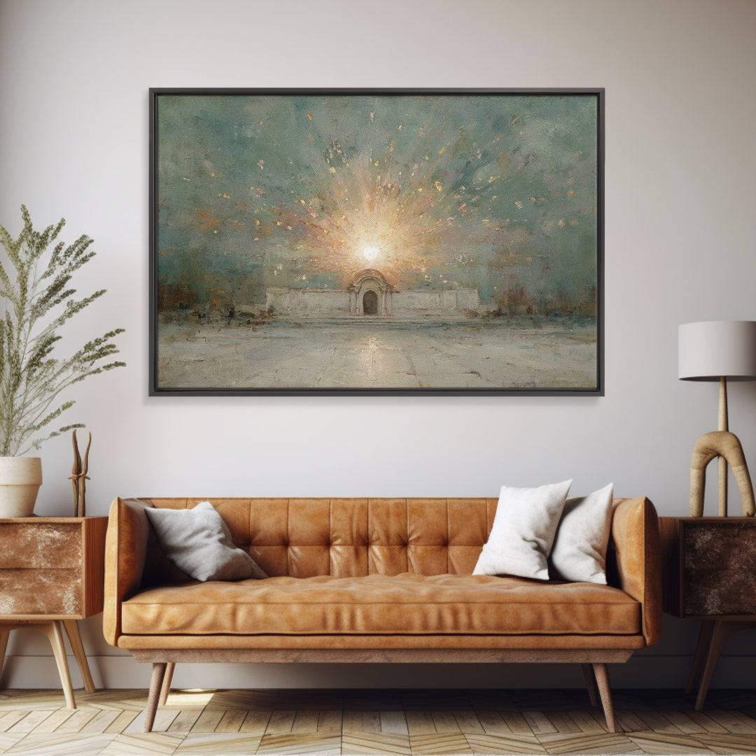 Radiant Gate | Framed Canvas Print | Christmas Art | Christian Painting | Christian Art Canvas | Christian Decor | Christian Wall Art