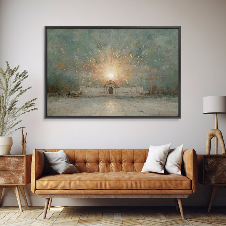 Radiant Gate | Framed Canvas Print | Christmas Art | Christian Painting | Christian Art Canvas | Christian Decor | Christian Wall Art