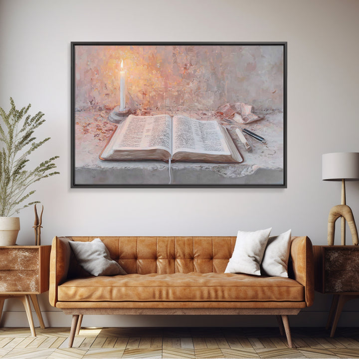 Light Of Wisdom | Framed Canvas Print | Christian Wall Art | Christian Painting | Christian Decor | Christian Art Canvas | Christmas Art