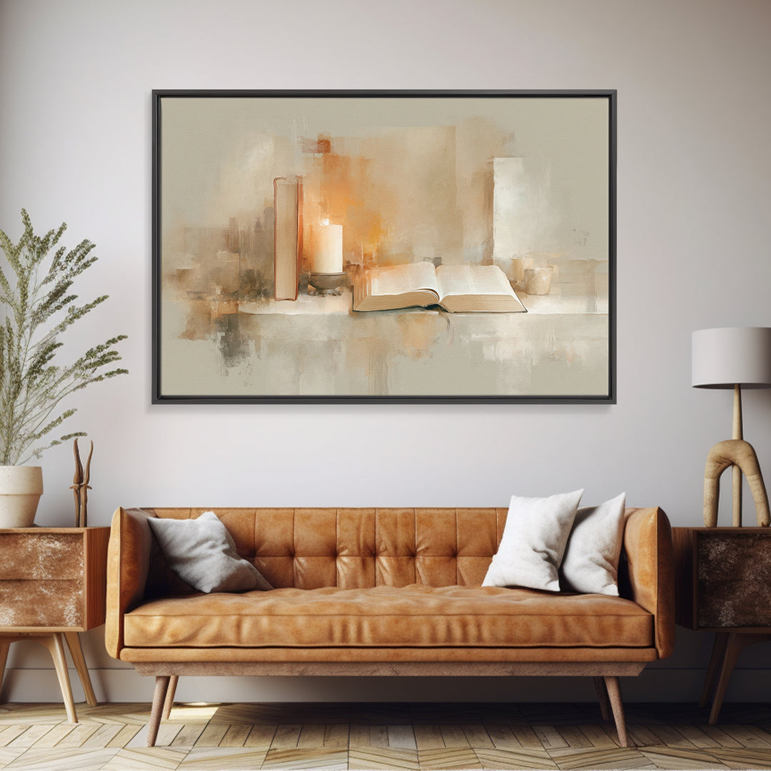 Quiet Revelation | Framed Canvas Print | Christian Decor | Christmas Art | Christian Wall Art | Christian Painting | Christian Art Canvas