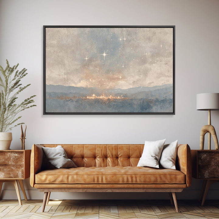 Star Of Bethlehem – Framed Canvas Print – Christian Christmas Art – Christian Wall Art – Abstract Christian Art – Christmas Art Prints – Ch