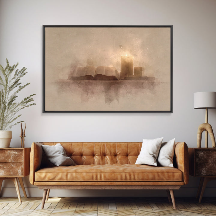Eternal Word | Framed Canvas Print | Christmas Art | Christian Decor | Christian Art Canvas | Christian Wall Art | Christian Painting