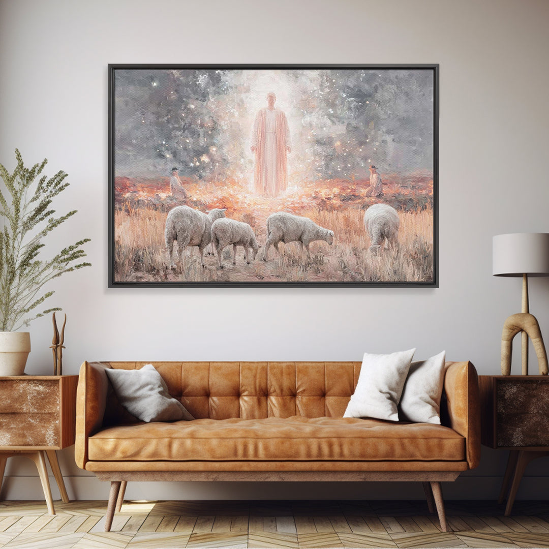 Radiant Messiah – Framed Canvas Print – Christian Art Canvas – Christian Christmas Art – Christian Wall Art – Christmas Art – Jesus Paintin