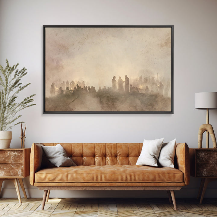 Soft Communion – Framed Canvas Print – Christian Wall Art – Christian Art Canvas – Christian Painting – Christian Christmas Art – Christmas